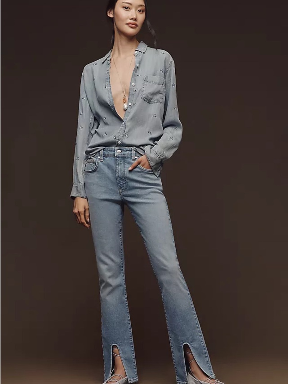 NWOT Anthropologie Pilcro High-Rise Front-Split Jeans Size 24 & 27